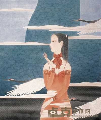 林启泉 人物 立轴 109×130cm